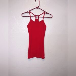 Red Junior's Stretch Tank Camisole Top Size Small